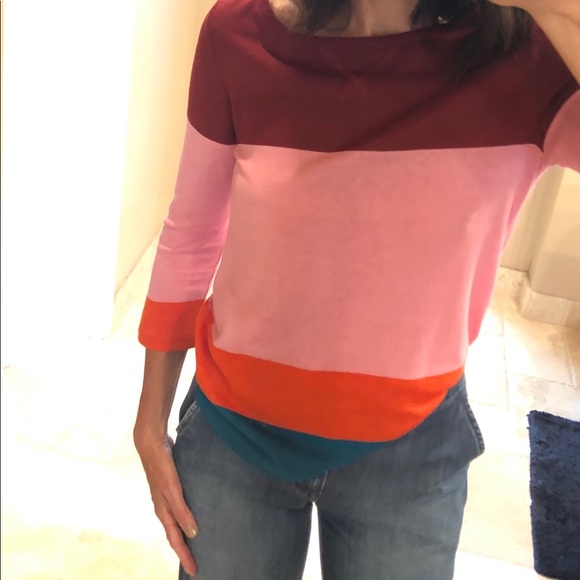 J. Crew Tops - 💥3 for $9💥 J.Crew Color Block Linen Blend Top